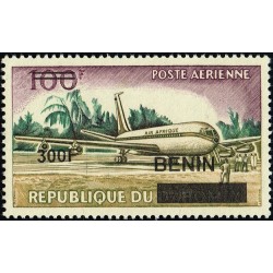 Bénin 2009 - Mi 1607 - surcharge locale 300 f - aéroport de Cotonou - Boeing 707 Air Afrique ** - cote 30 €