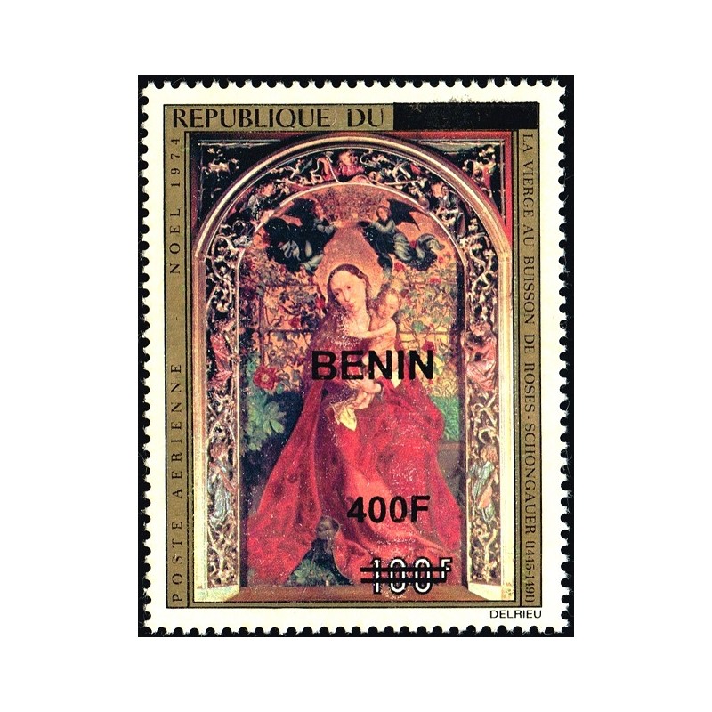 Benin 2009 - Mi 1617 - local overprint 400 f - Virgin in rose arbor, by M. Schongauer - MNH - CV 50 €