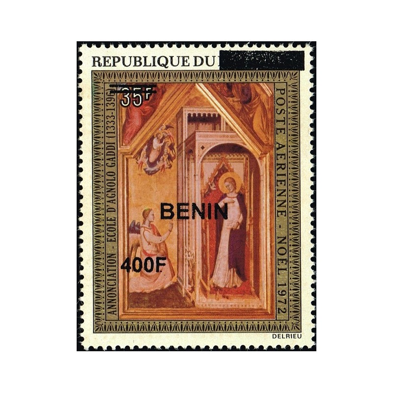 Benin 2009 - Mi 1608 - local overprint 400 f - Annunciation, School of Agnolo Gaddi - Christmas 1972 - MNH - CV 50 €