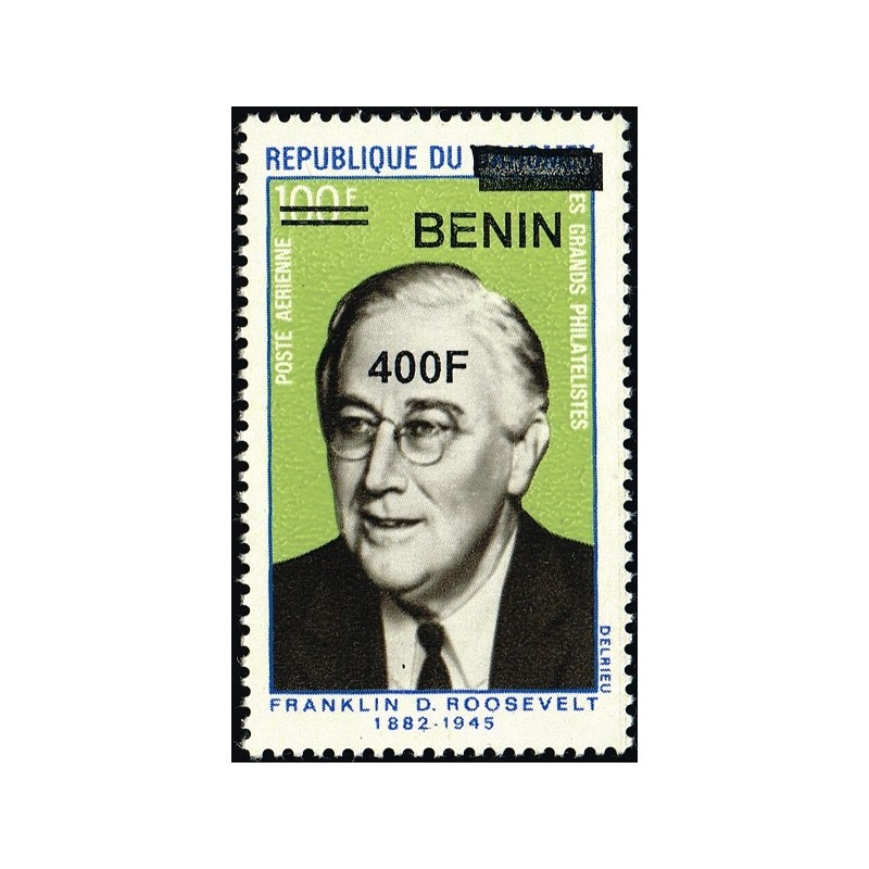 Benin 2009 - Mi 1611 - local overprint 400 f - Franklin D. Roosevelt (philatelist) - MNH - CV 35 €