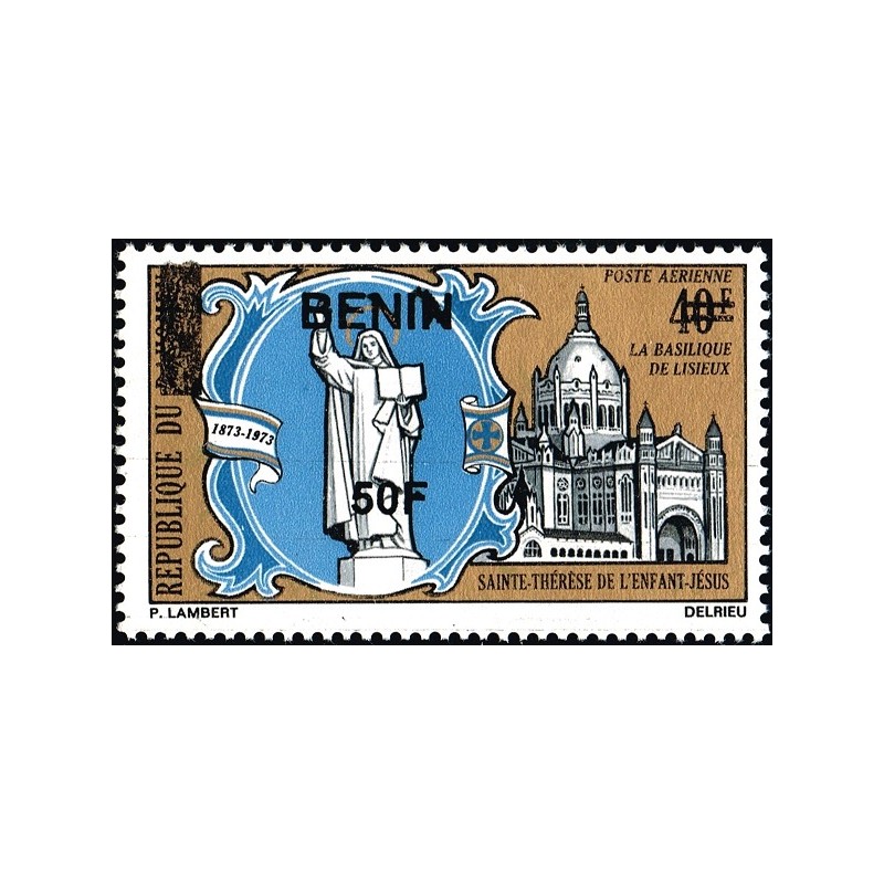 Bénin 2009 - Mi 1598 - surcharge locale 50 f - Basilique de Lisieux - Sainte-Thérèse ** - cote 70 €