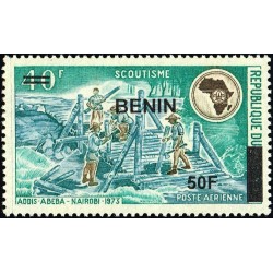 Benin 2009 - Mi 1599 - local overprint 50 f - Scouts building bridge - MNH - CV 90 €