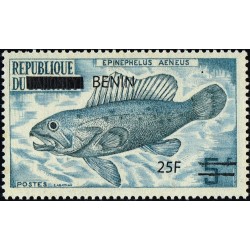 Benin 2009 - Mi 1473 - local overprint 25 f - Fish "epinephelus aeneus" - MNH - CV 220 €
