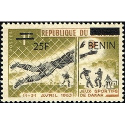 Benin 2009 - Mi 1467 - local overprint 25 f - Soccer 1 f - Friendship Games, Dakar - MNH - CV 30 €