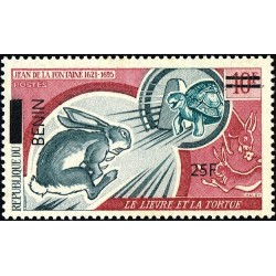 Benin 2009 - Mi 1475 - local overprint 25 f - La Fontaine - The hare and the tortoise - MNH - CV 200 €