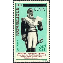 Bénin 2009 - Mi 1481 - surcharge locale - Général Toussaint Louverture ** - cote 150 €