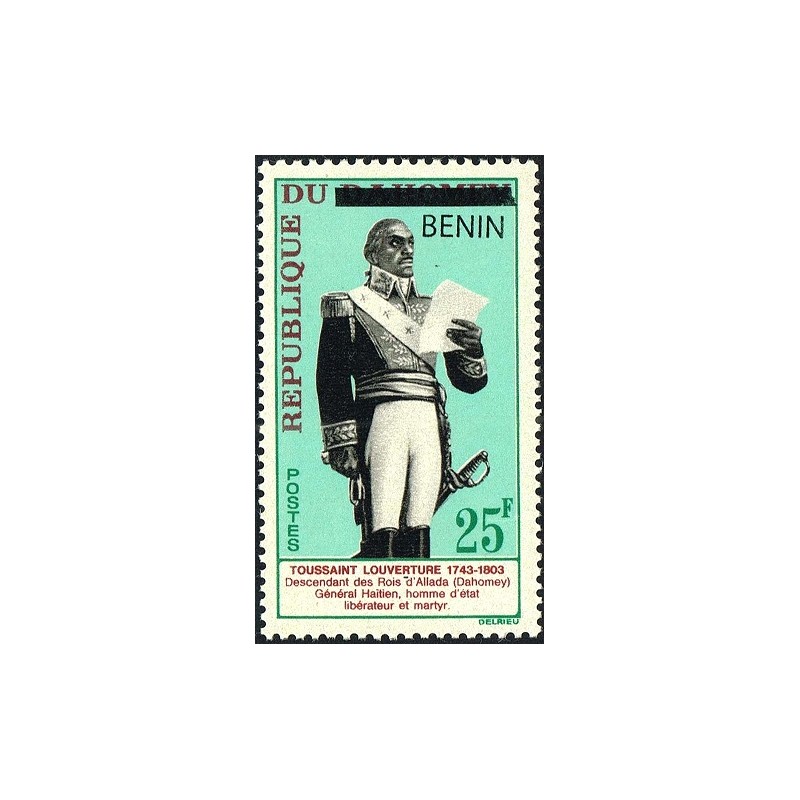 Bénin 2009 - Mi 1481 - surcharge locale - Général Toussaint Louverture ** - cote 150 €