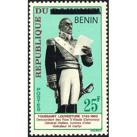 Bénin 2009 - Mi 1481 - surcharge locale - Général Toussaint Louverture ** - cote 150 €