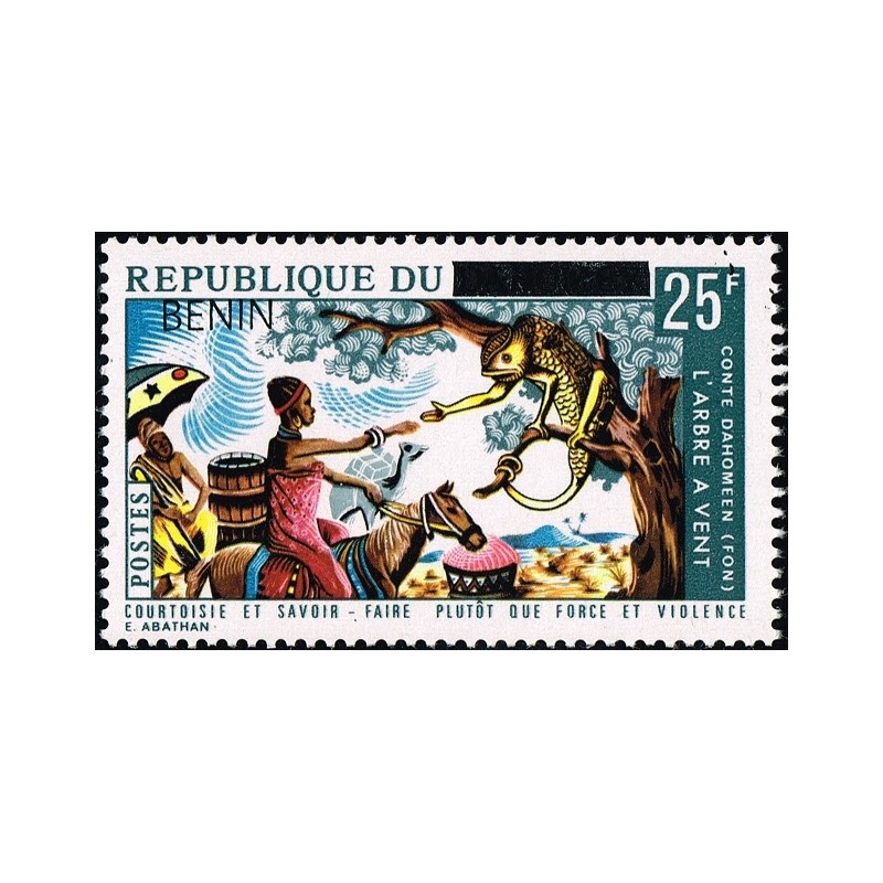Benin 2009 - Mi 1484 - local overprint - The chameleon in the tree - folktales - horsewoman - MNH - CV 150 €