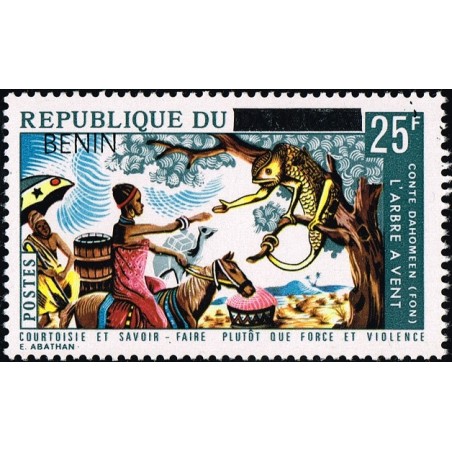 Benin 2009 - Mi 1484 - local overprint - The chameleon in the tree - folktales - horsewoman - MNH - CV 150 €