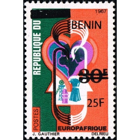 Bénin 2009 - Mi 1487 - surcharge locale 25 f - Europafrique ** - cote 70 €