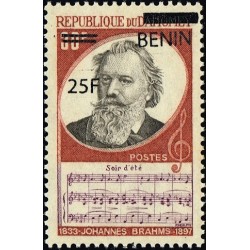 Benin 2009 - Mi 1490 - local overprint 25 f - Music: Bramms - MNH - CV 50 €