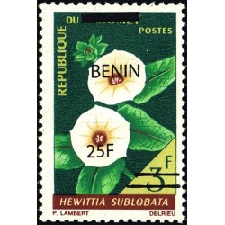 Bénin 2009 - Mi 1471 - surcharge locale 25 f - Fleur "hewittia sublobata" ** - cote 200 €