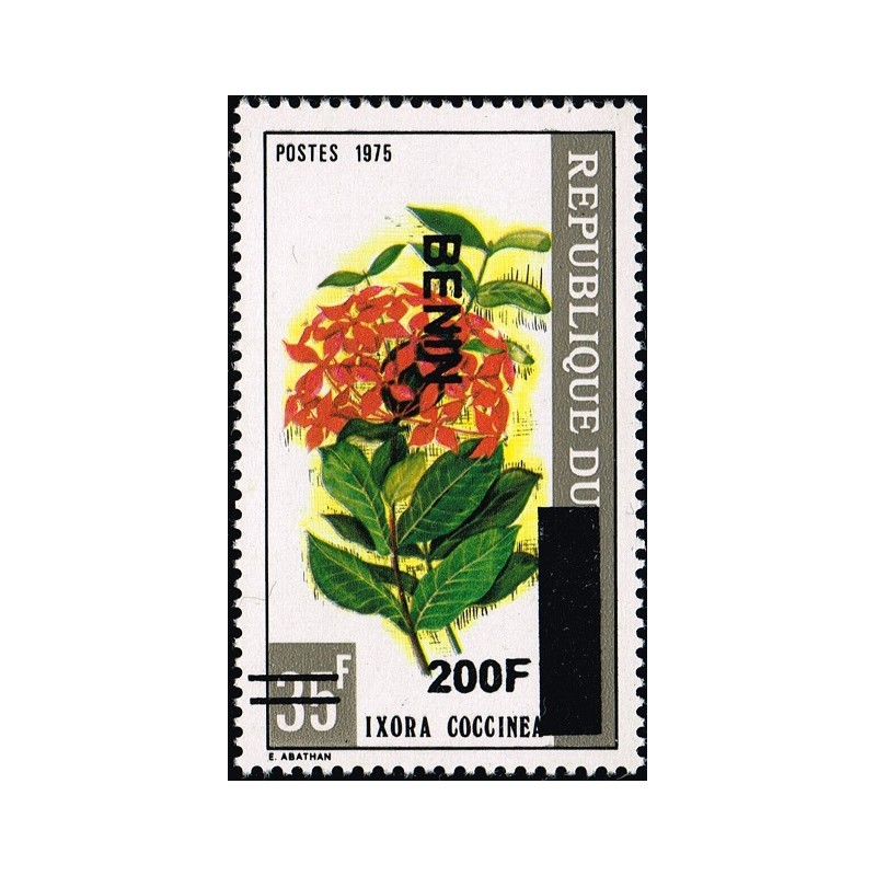 Benin 2009 - Mi 1491 - local overprint 200 f - Flowers: Ixora Coccinea - MNH - CV 120 €