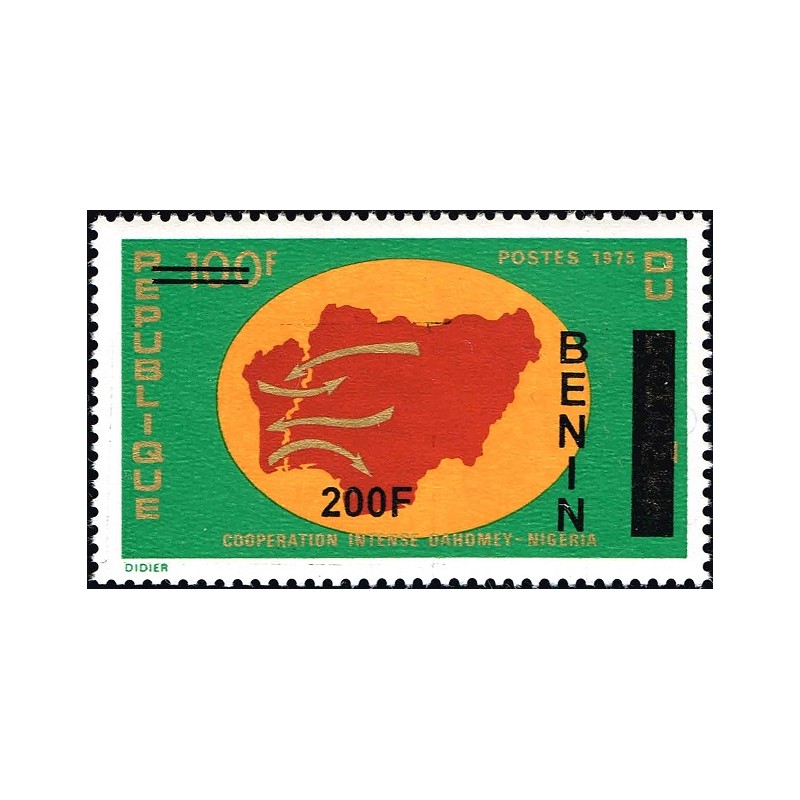 Benin 2009 - Mi 1501 - local overprint 200 f -  Intensified cooperation between Dahomey and Nigeria - MNH - CV 30 €