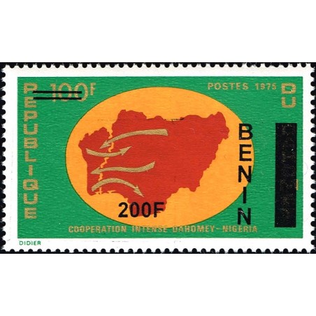 Benin 2009 - Mi 1501 - local overprint 200 f -  Intensified cooperation between Dahomey and Nigeria - MNH - CV 30 €