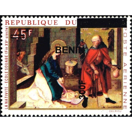 Benin 2009 - Mi 1543 - local overprint 300 f - Nativity, Swabian School - MNH - CV 40 €