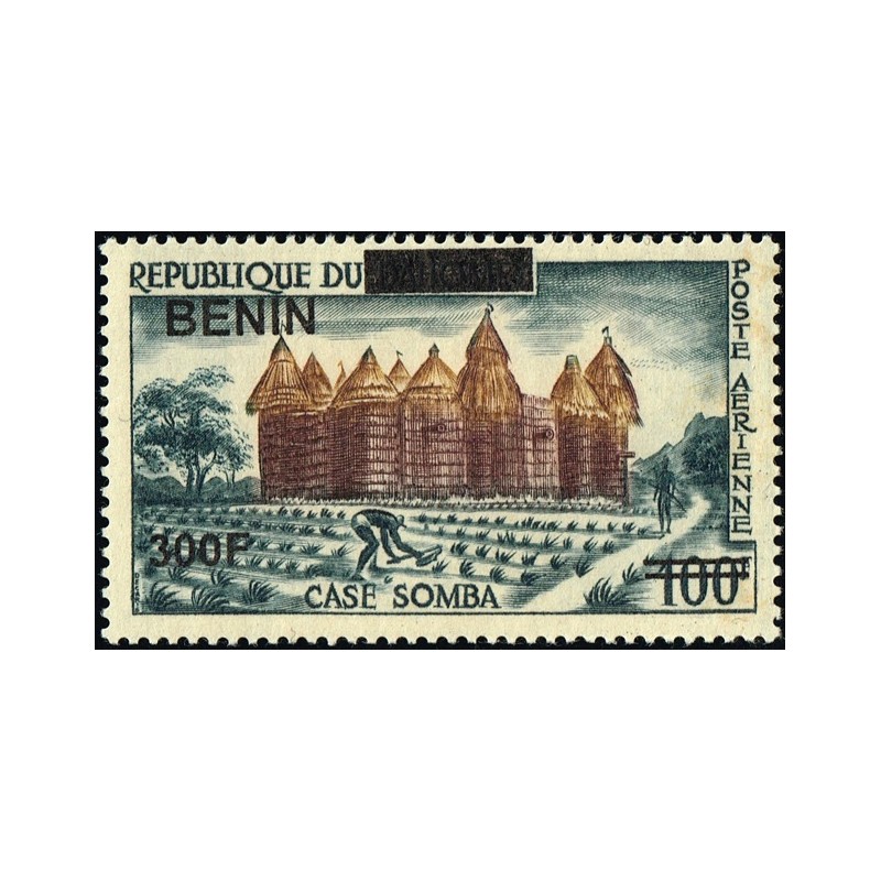 Bénin 2009 - Mi 1554 - surcharge locale 300 f - case Somba ** - cote 30 €