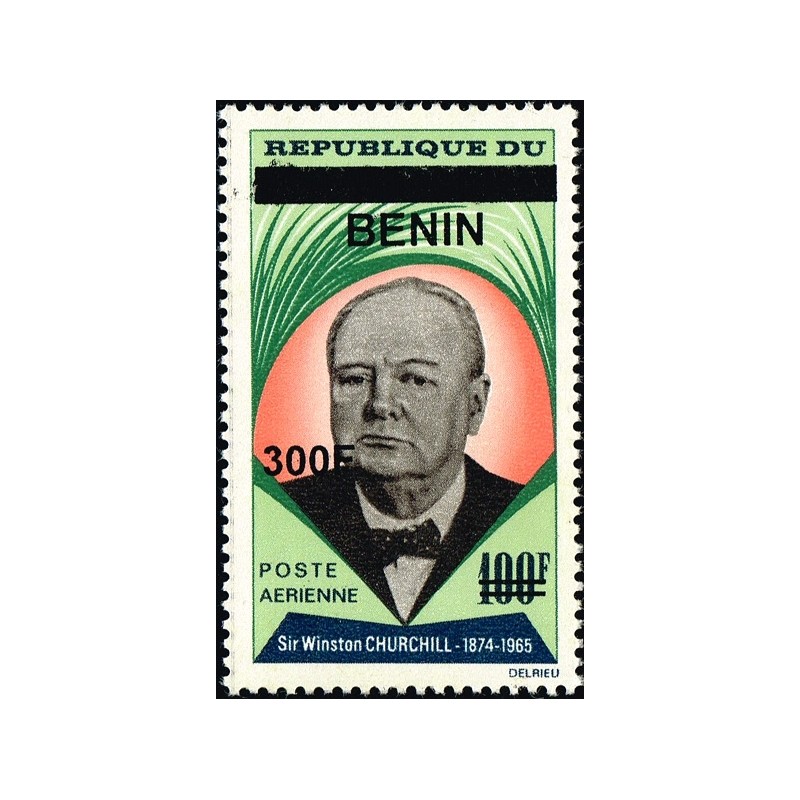 Bénin 2009 - Mi 1555 - surcharge locale 300 f - Sir Winston Churchill ** - cote 50 €