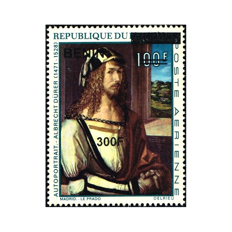 Bénin 2009 - Mi 1562 - surcharge locale 300 f - autoportrait par Dürer - Musée du Prado ** - cote 40 €