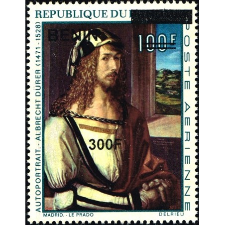 Bénin 2009 - Mi 1562 - surcharge locale 300 f - autoportrait par Dürer - Musée du Prado ** - cote 40 €