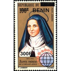 Bénin 2009 - Mi 1567 - surcharge locale 300 f - Sainte-Thérèse de l'Enfant-Jésus ** - cote 50 €