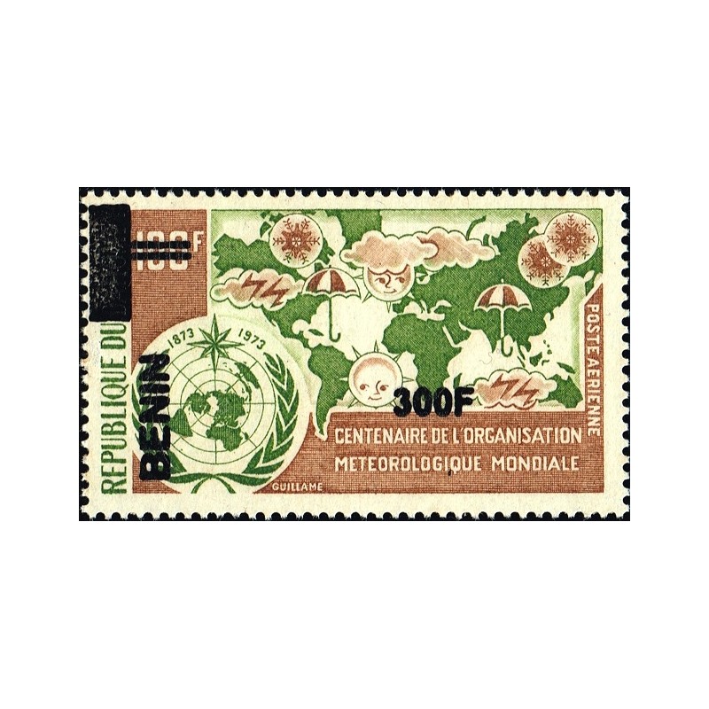 Bénin 2009 - Mi 1568 - surcharge locale 300 f - Organisation météorologique mondiale ** - cote 50 €
