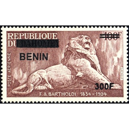 Benin 2009 - Mi 1570 - local overprint 300 f - Lion of Belfort by Bartholdi - MNH - CV 50 €