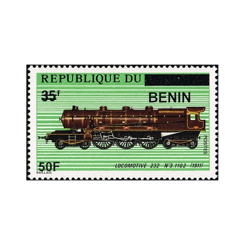 Benin 2009 - Mi 1576 - local overprint 50 f - Locomotive "232" - MNH - CV 100 €
