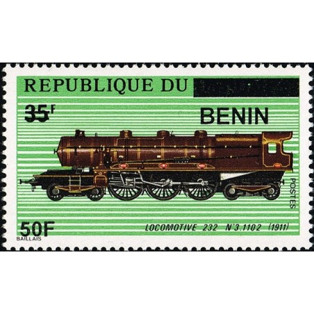 Benin 2009 - Mi 1576 - local overprint 50 f - Locomotive "232" - MNH - CV 100 €