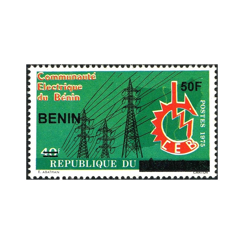 Benin 2009 - Mi 1582 - local overprint 50 f - Ghana Togo electricity community - MNH - CV 30 €