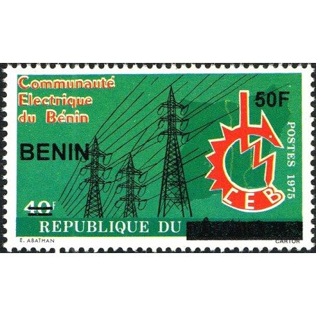 Benin 2009 - Mi 1582 - local overprint 50 f - Ghana Togo electricity community - MNH - CV 30 €