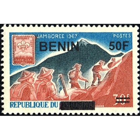 Bénin 2009 - Mi 1572 - surcharge locale 50 f - Scouts - jamborée d'Idaho (Etats-Unis) ** - cote 50 €