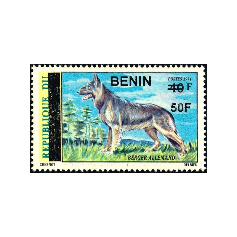 Benin 2009 - Mi 1580 - local overprint 50 f - Dog: german shepherd - MNH - CV 70 €