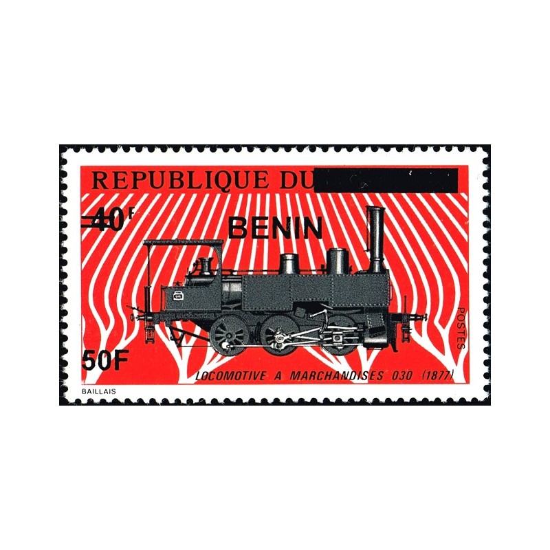 Bénin 2009 - Mi 1581 - surcharge locale 50 f - Locomotive à marchandise ** - cote 130 €