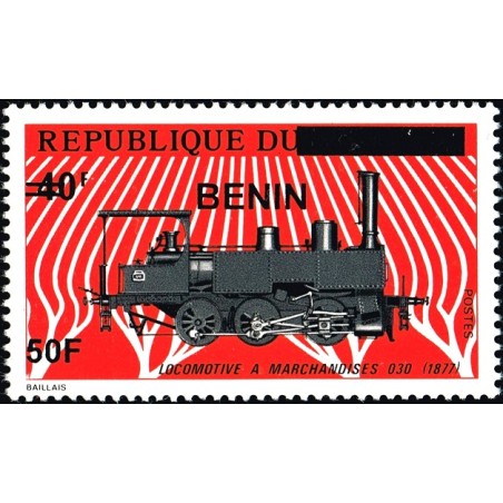 Bénin 2009 - Mi 1581 - surcharge locale 50 f - Locomotive à marchandise ** - cote 130 €