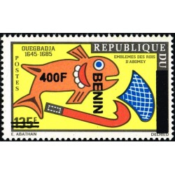 Benin 2009 - Mi 1584 - local overprint 400 f - Emblems of the Kings of Abomey: Ouegbadja (fish) - MNH - CV 80 €