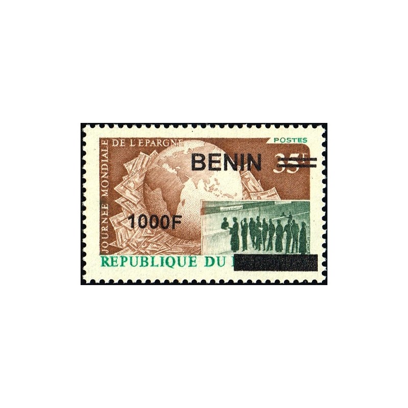 Benin 2009 - Mi 1587 - local overprint 1000 f - World savings day - MNH - CV 100 €