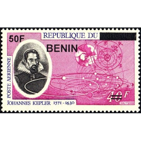 Bénin 2009 - Mi 1596 - surcharge locale 50 f - J. Kepler ** - cote 50 €