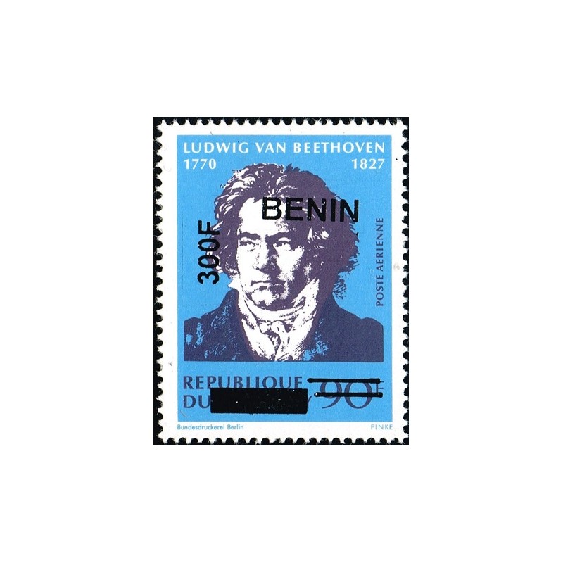 Benin 2009 - Mi 1606 - local overprint 300 f - Ludwig van Beethoven - MNH - CV 50 €