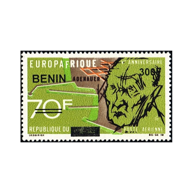 Benin 2009 - Mi 1605 - local overprint 300 f - K. Adenauer - Europafrica - MNH - CV 50 €