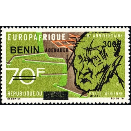 Benin 2009 - Mi 1605 - local overprint 300 f - K. Adenauer - Europafrica - MNH - CV 50 €