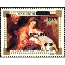 Bénin 2009 - Mi 1614 - surcharge locale 400 f - La fuite en Egypte par Van Dyck ** - cote 50 €