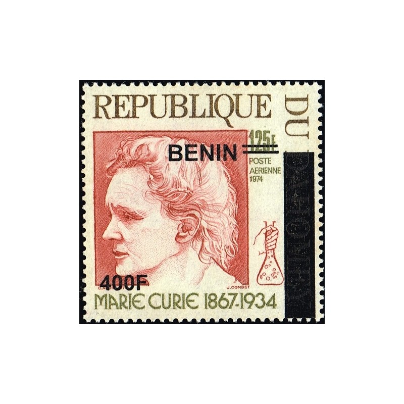 Bénin 2009 - Mi 1620 - surcharge locale 400 f - Marie Curie ** - cote 50 €