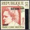 Bénin 2009 - Mi 1620 - surcharge locale 400 f - Marie Curie ** - cote 50 €