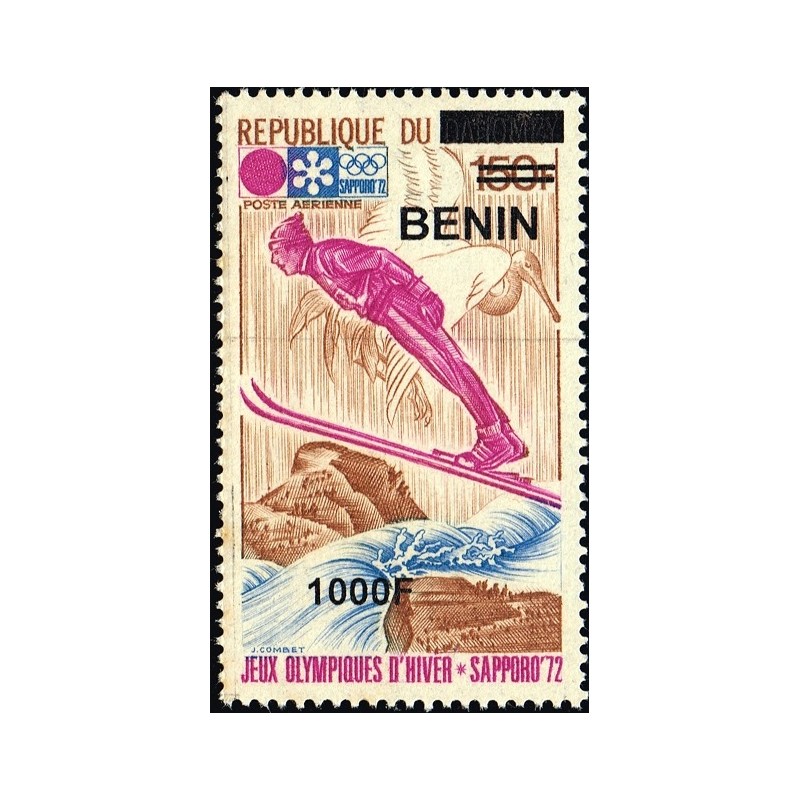 Benin 2009 - Mi 1624 - local overprint 1000 f - Winter Olympics in Sapporo - ski jumping - bird - MNH - CV 50 €