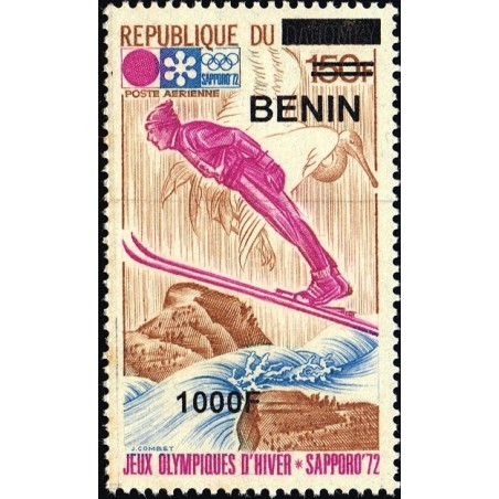 Benin 2009 - Mi 1624 - local overprint 1000 f - Winter Olympics in Sapporo - ski jumping - bird - MNH - CV 50 €