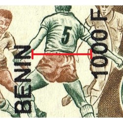 Benin 2009 - Mi 1623 + 1623 x - local overprint 1000 f - Soccer word cup Munich - pair with variety - MNH