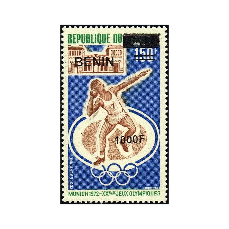 Benin 2009 - Mi 1625 - local overprint 1000 f - Summer olympics - Athletics shot put - MNH - CV 450 €