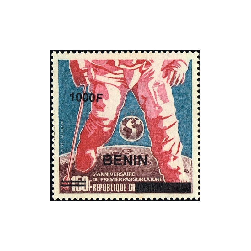 Benin 2009 - Mi 1630 - local overprint 1000 f - Astronaut, first moon walk - MNH - CV 80 €